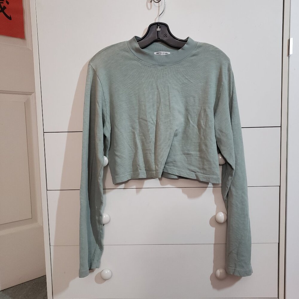 Cotton Citizen oversized crop long sleeve shirt